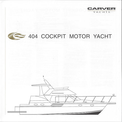Carver 404 Cockpit Motor Yacht Specification Brochure (2002)