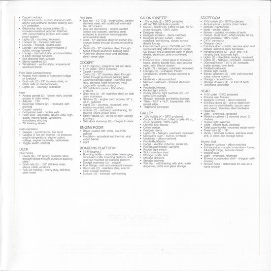 Carver 380 Santego SE Specification Brochure (2002)