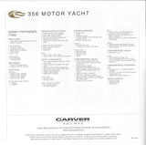Carver 356 Motor Yacht Specification Brochure (2002)