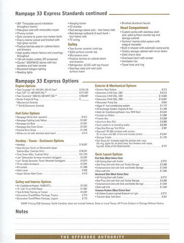 Rampage 33 Express Specification Brochure