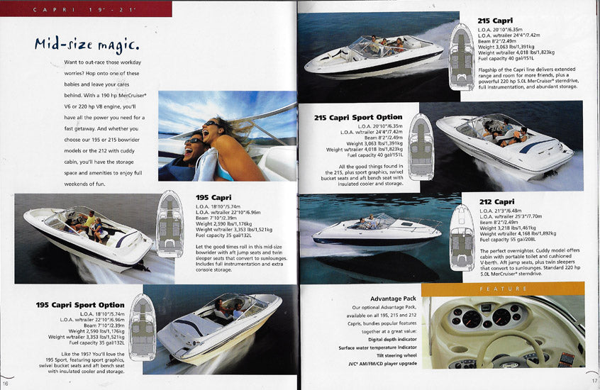 Bayliner 2002 Capri & Rendezvous Brochure