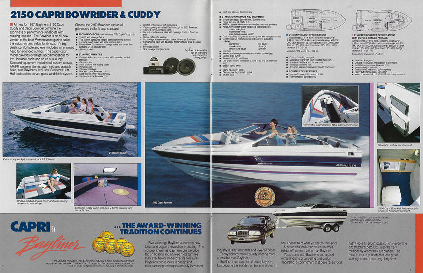 Bayliner 1987 Capri & Cobra Brochure