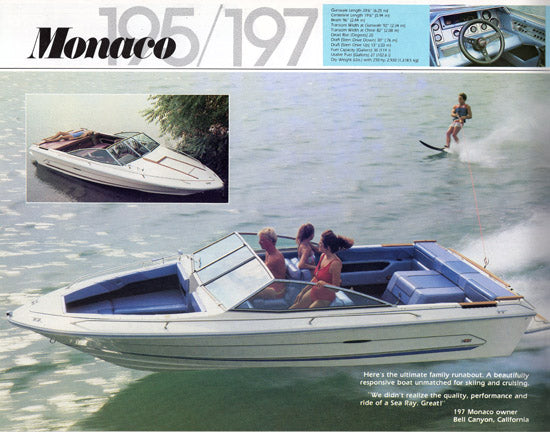 Sea Ray 1985 Runabouts / Cruisers Brochure