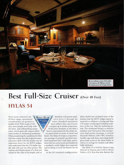 Hylas 54 Cruising World Magazine Reprint Brochure