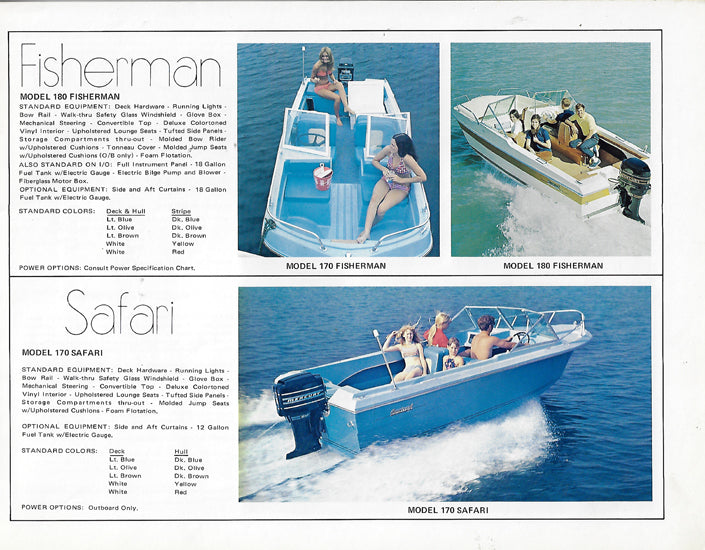 Sport Craft 1970s Brochure