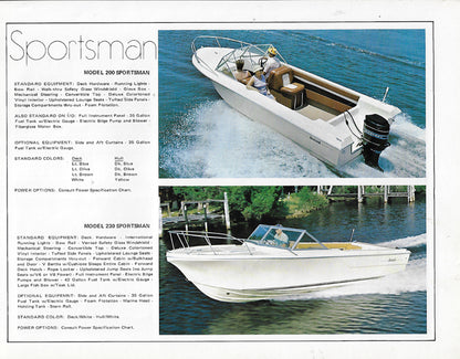 Sport Craft 1970s Brochure