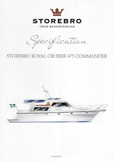 Storebro Royal Cruiser 475 Commander Specification Brochure - 2001