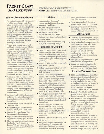 Packet Craft 360 Express Specification Brochure