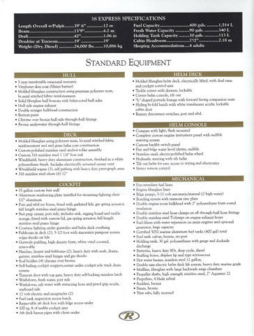 Rampage 38 Express Specification Brochure