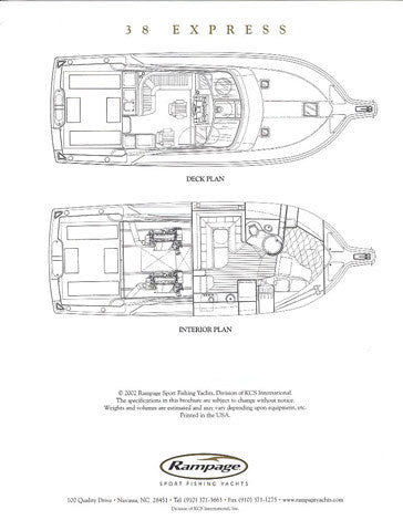 Rampage 38 Express Specification Brochure