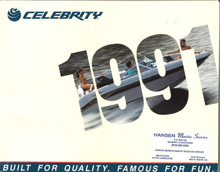 Celebrity 1991 Brochure