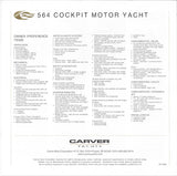 Carver 564 Cockpit Motor Yacht Specification Brochure (2002)