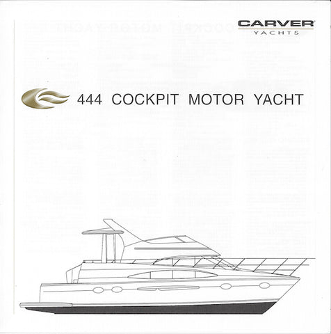 Carver 444 Cockpit Motor Yacht Specification Brochure (2002)