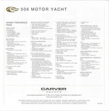 Carver 506 Motor Yacht Specification Brochure (2002)