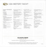 Carver 466 Motor Yacht Specification Brochure (2002)