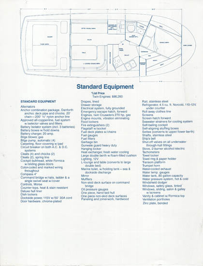 Uniflite 32 Sports Sedan Specification Brochure