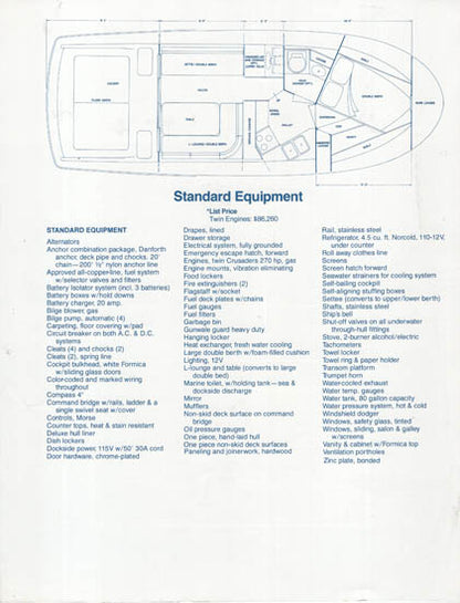 Uniflite 32 Sports Sedan Specification Brochure