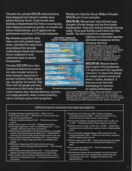 Chrysler 1982 Outboard Brochure