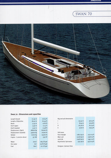 Nautor's Swan 70 Preliminary Brochure