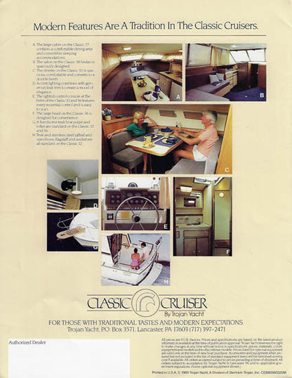 Trojan 1985 Classic Cruisers Brochure