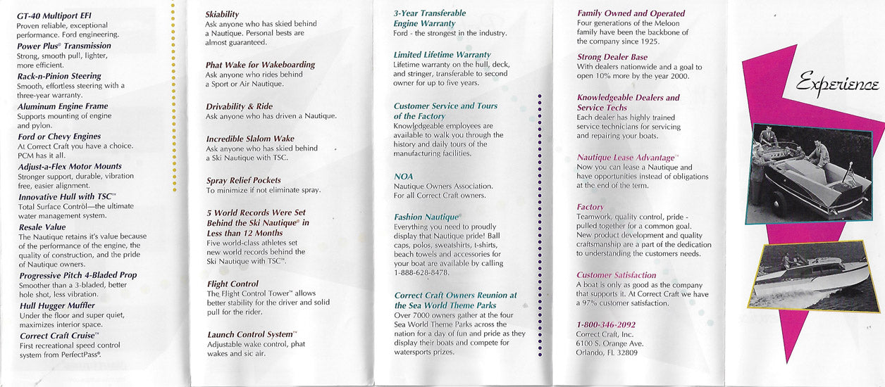 Correct Craft Nautique 40 Reasons to Buy Brochure