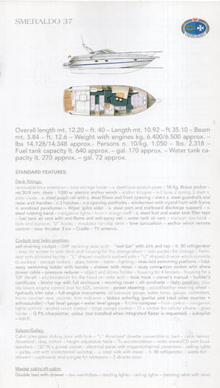 Cranchi 2002 Specification / Price USA Brochure