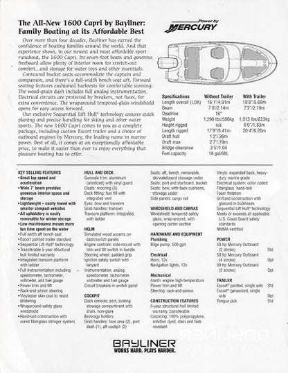 Bayliner Capri 1600DX Brochure