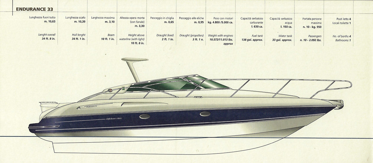 Cranchi Endurance 33 Brochure