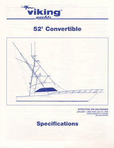 Viking 52 Convertible Specification Brochure