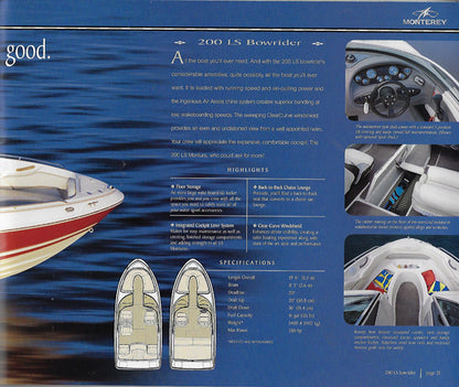 Monterey 2002 Sport Boat Brochure