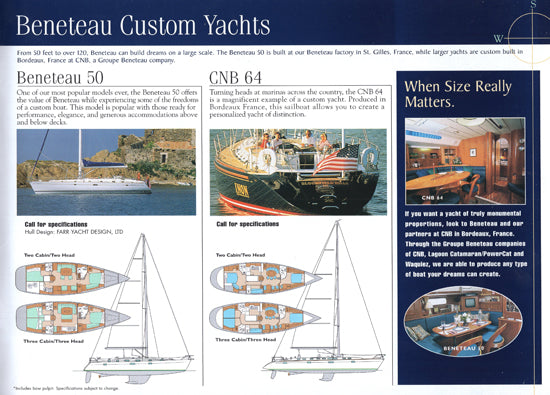 Beneteau 2002 Sail Brochure
