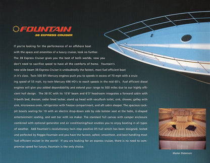 Fountain 38 Express Cruiser Brochure