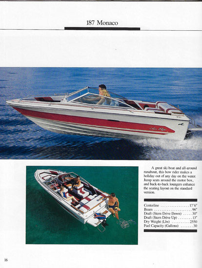 Sea Ray 1987 Sport Boats Brochure