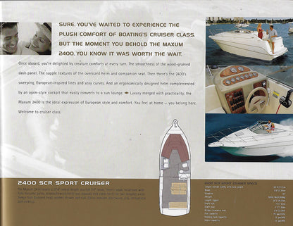 Maxum 2002 Sport Cruisers Brochure