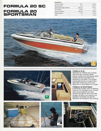 Formula 1982 Small Boat Brochure