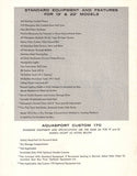 Aquasport 1971 Specification Brochure