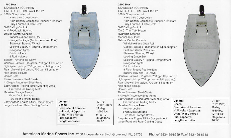 Florida Skiff 1700 & 2200 Brochure