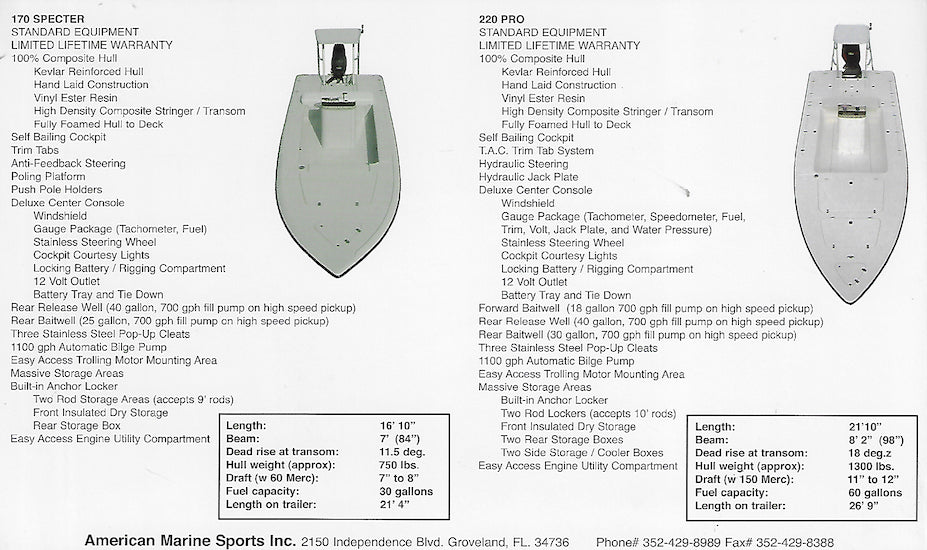Sterling 170 & 220 Brochure
