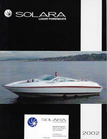 Solara 2002 Brochure