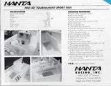 Manta 30 Pro Tournament Sport Fish Brochure