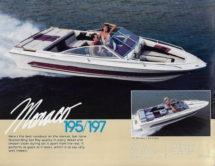 Sea Ray 1986 Sport Boats Brochure