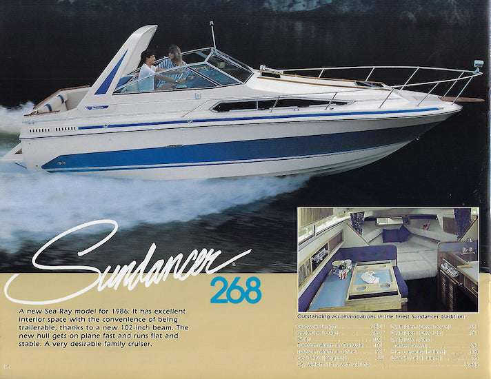 Sea Ray 1986 Sport Boats Brochure