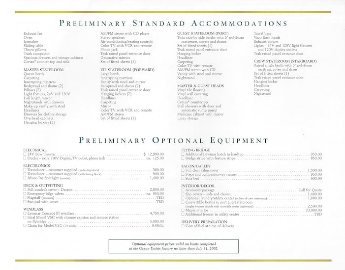 Ocean 65 Odyssey Launch Brochure