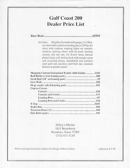 Gulf Coast 200 Brochure