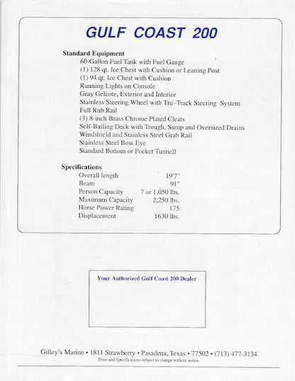 Gulf Coast 200 Brochure