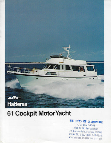 Hatteras 53 Cockpit Motor Yacht Brochure