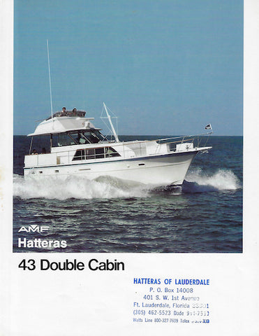 Hatteras 43 Double Cabin Brochure
