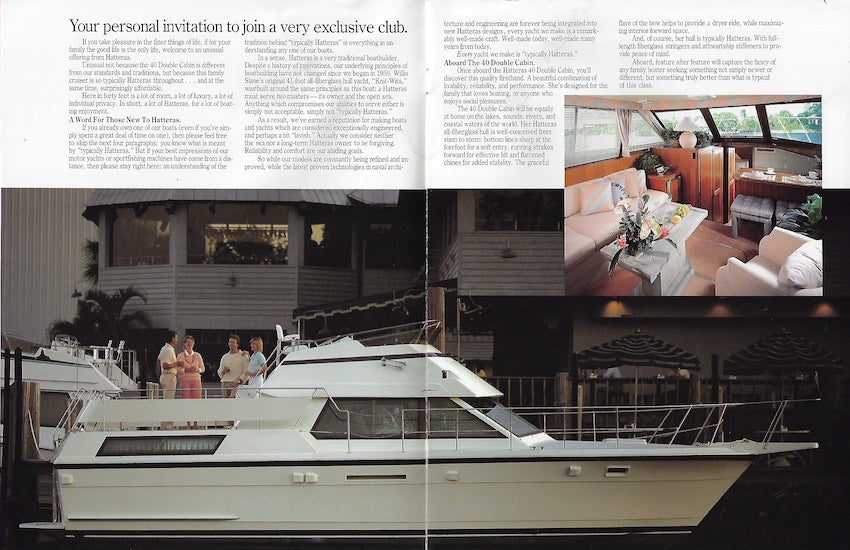 Hatteras 41 Double Cabin Motor Yacht Brochure