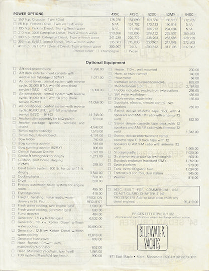 Bluewater 1983 Brochure
