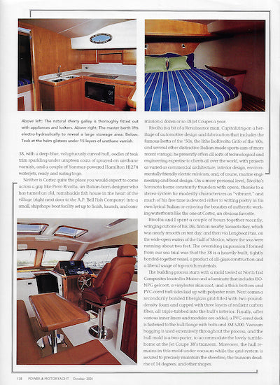 Rivolta Jet Coupe 38 Power & Motoryacht Magazine Reprint Brochure